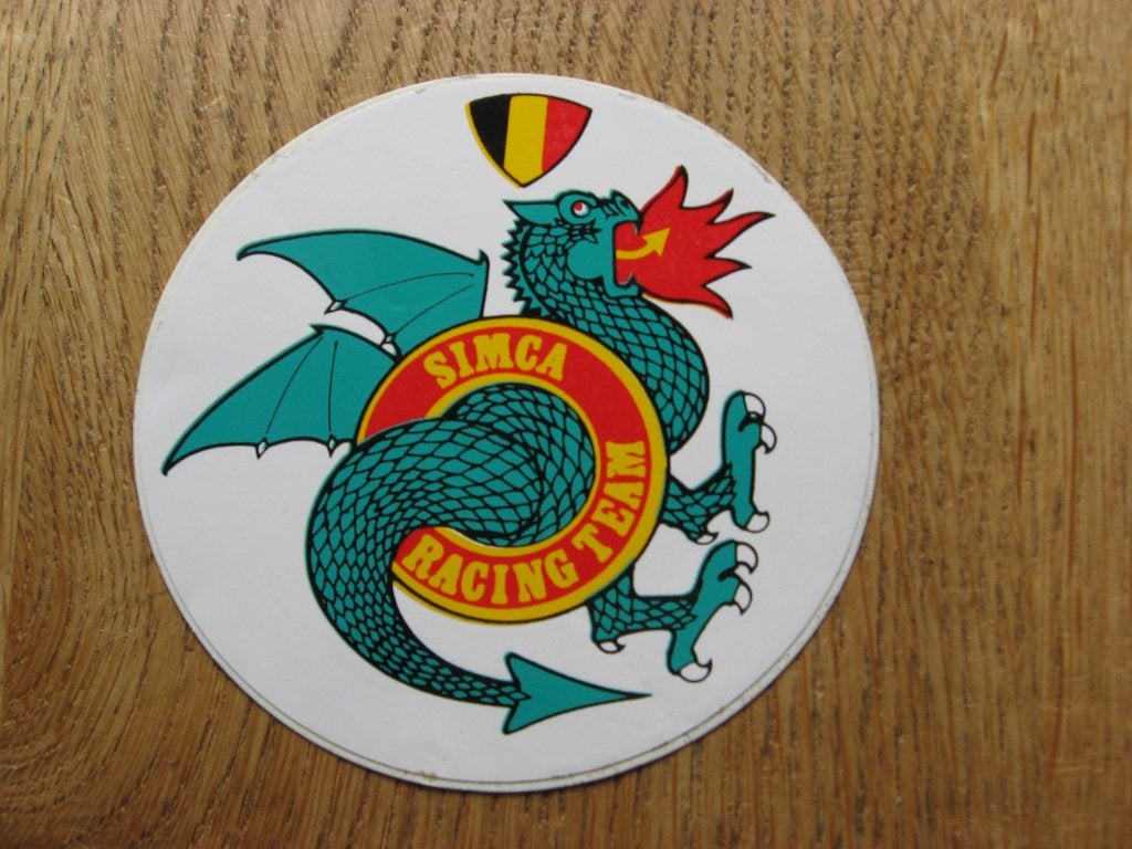 Sticker Simca Racing Team 9 cm, Ophalen, Nieuw, Auto of Motor