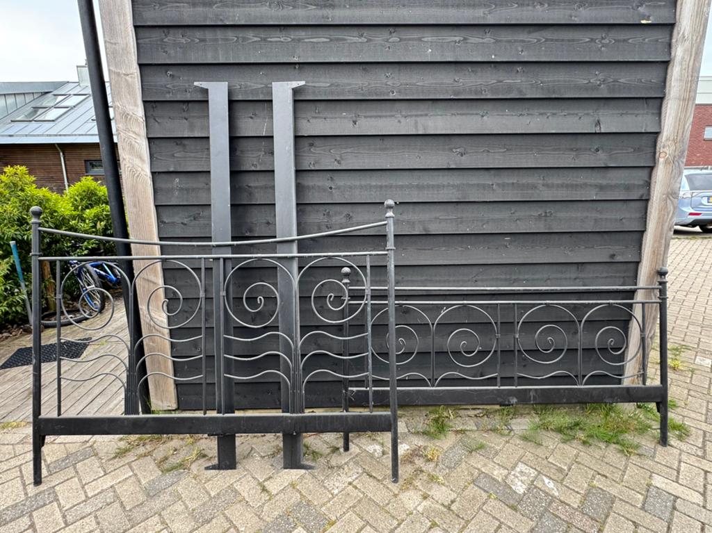 2 persoonsbed te koop, Huis en Inrichting, Ophalen, Gebruikt, Eenpersoons, Wit