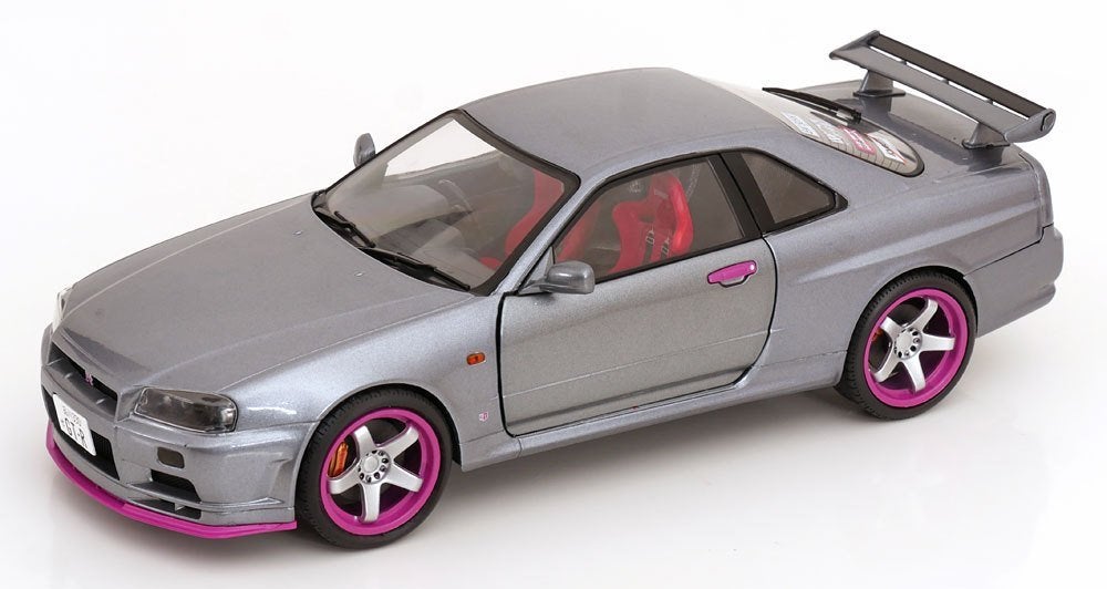 Nissan Skyline GT-R (R34) 1999 Grijs Metallic 1-18 Solido, Solido, Tschuiten@hotmail.com, Auto, Solido