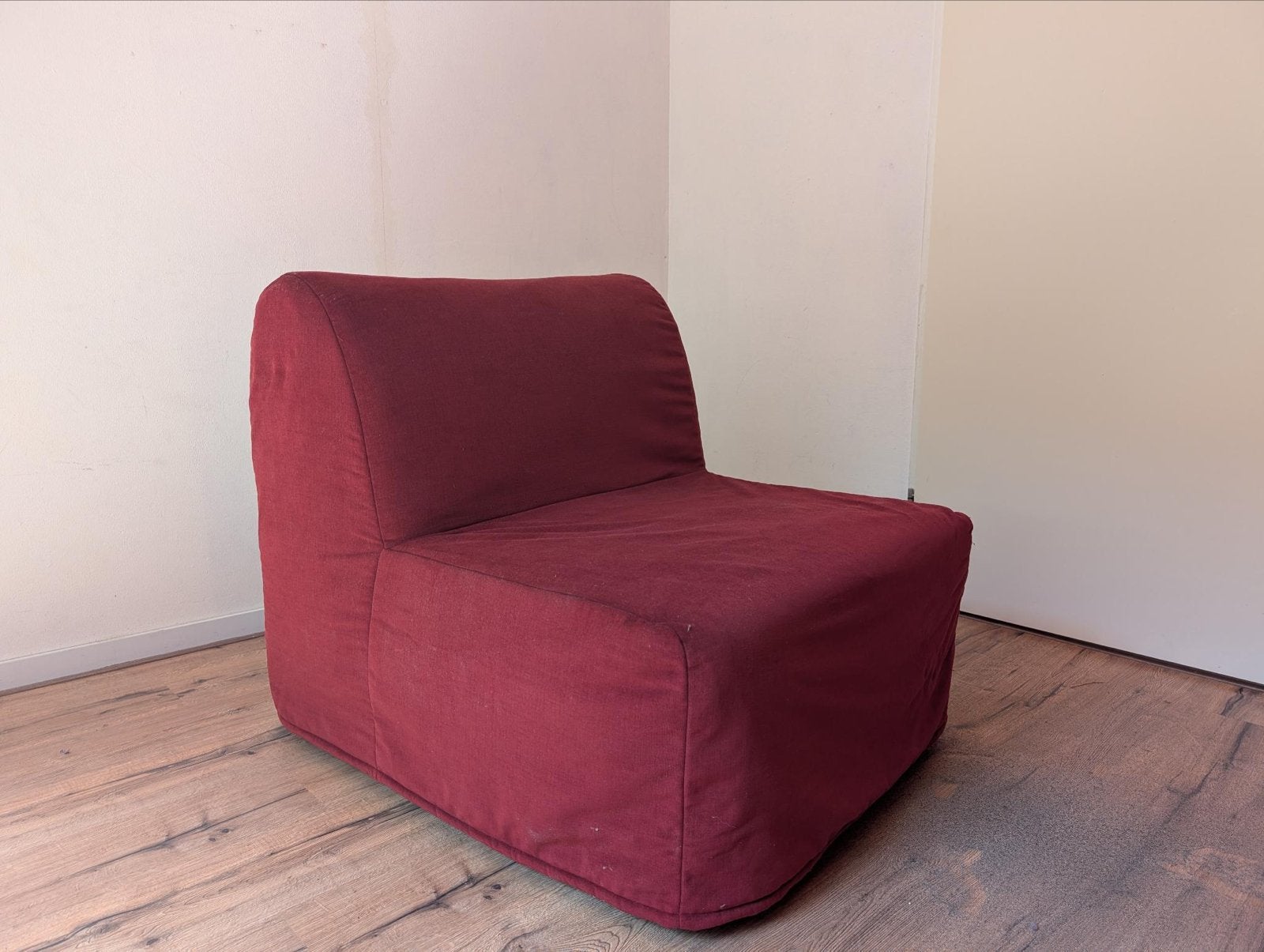 LYCKSELE IKEA bordeaux rood, goede staat, Ophalen, Eenpersoons, 190 cm of minder, 80 cm