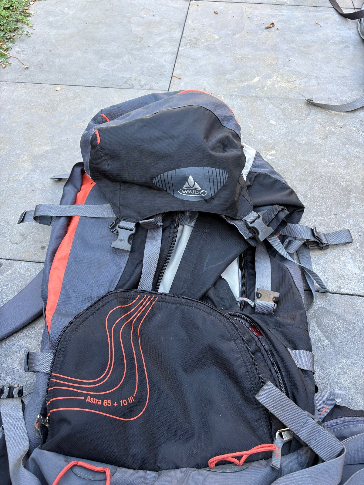 Vaude Astra 65 + 10 III Trekking Rugzak - Gebruikt, Gebruikt, 25 tot 40 cm, Trekking, 60 cm of meer