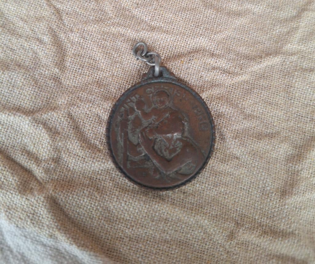 Sint Christoffel medaille, Ophalen of Verzenden, Brons