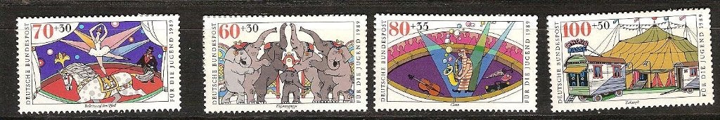Circus BRD 1411-1414 postfris e.a. zegels thema circus, Ophalen of Verzenden, Overige thema's