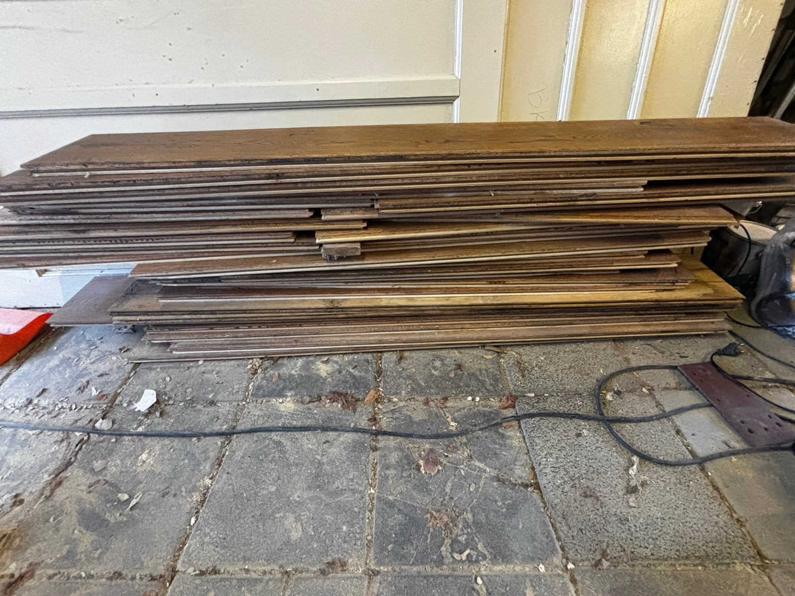 Gebruikte houten vloerdelen - Eiken parket, Ophalen, Gebruikt, Vloerdelen of -planken, 10 m² of meer