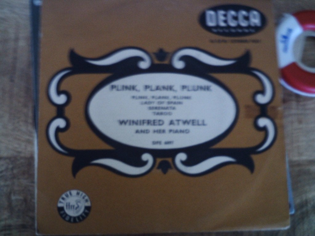 Winifred Atwell - Plink, Plank, Plunk EP (Decca)  27jul, Wereldmuziek, 7 inch, Ophalen of Verzenden, Zo goed als nieuw
