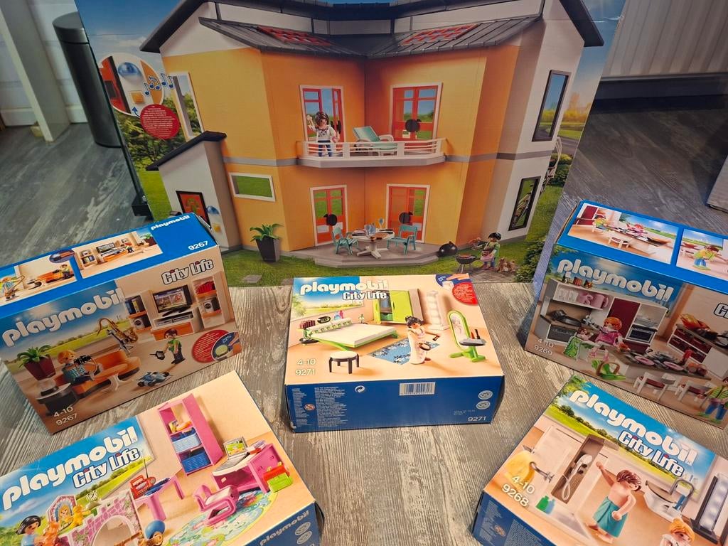 Playmobil woon huis compleet met inrichting, Kinderen en Baby's, Speelgoed | Playmobil, Ophalen of Verzenden
