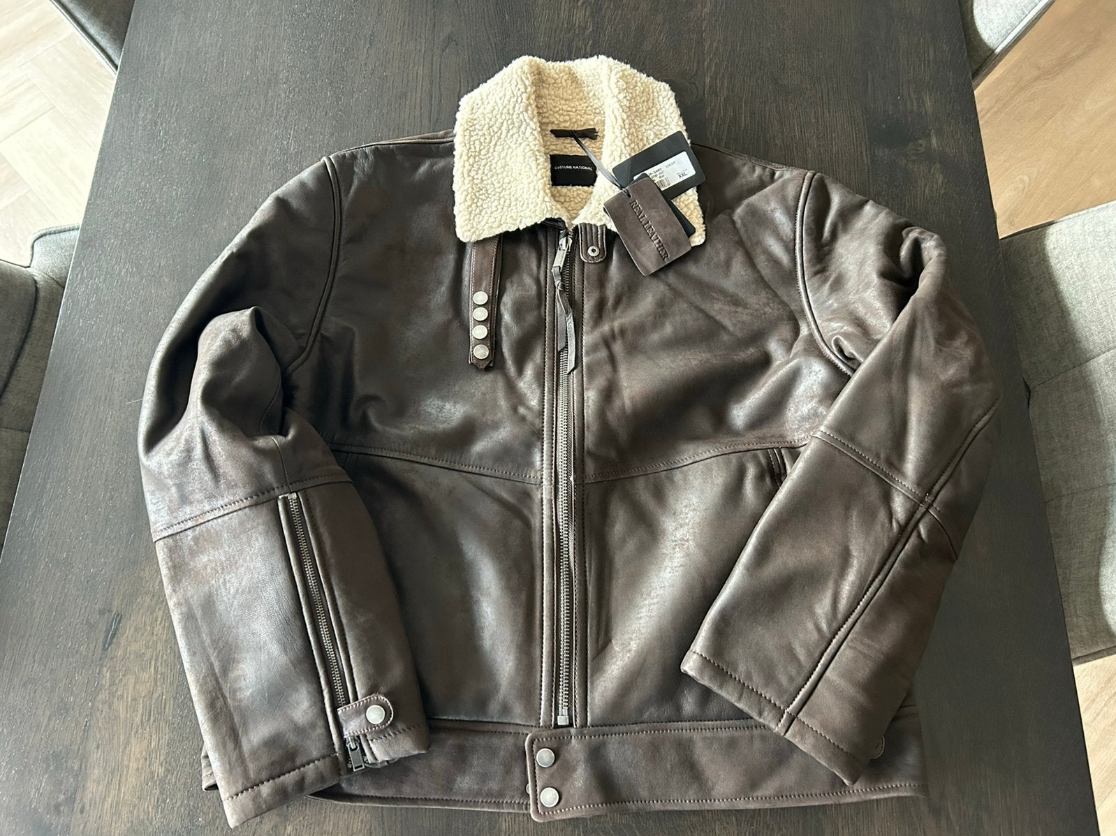 Costume National (C’N’C) leren jas, XXL, Verzenden, Nieuw, Overige maten, Bruin