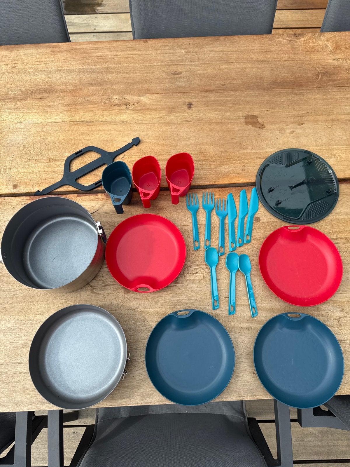 Complete Camping Kookset - Pannen, Borden, Bestek & Meer, Ophalen of Verzenden, Gebruikt