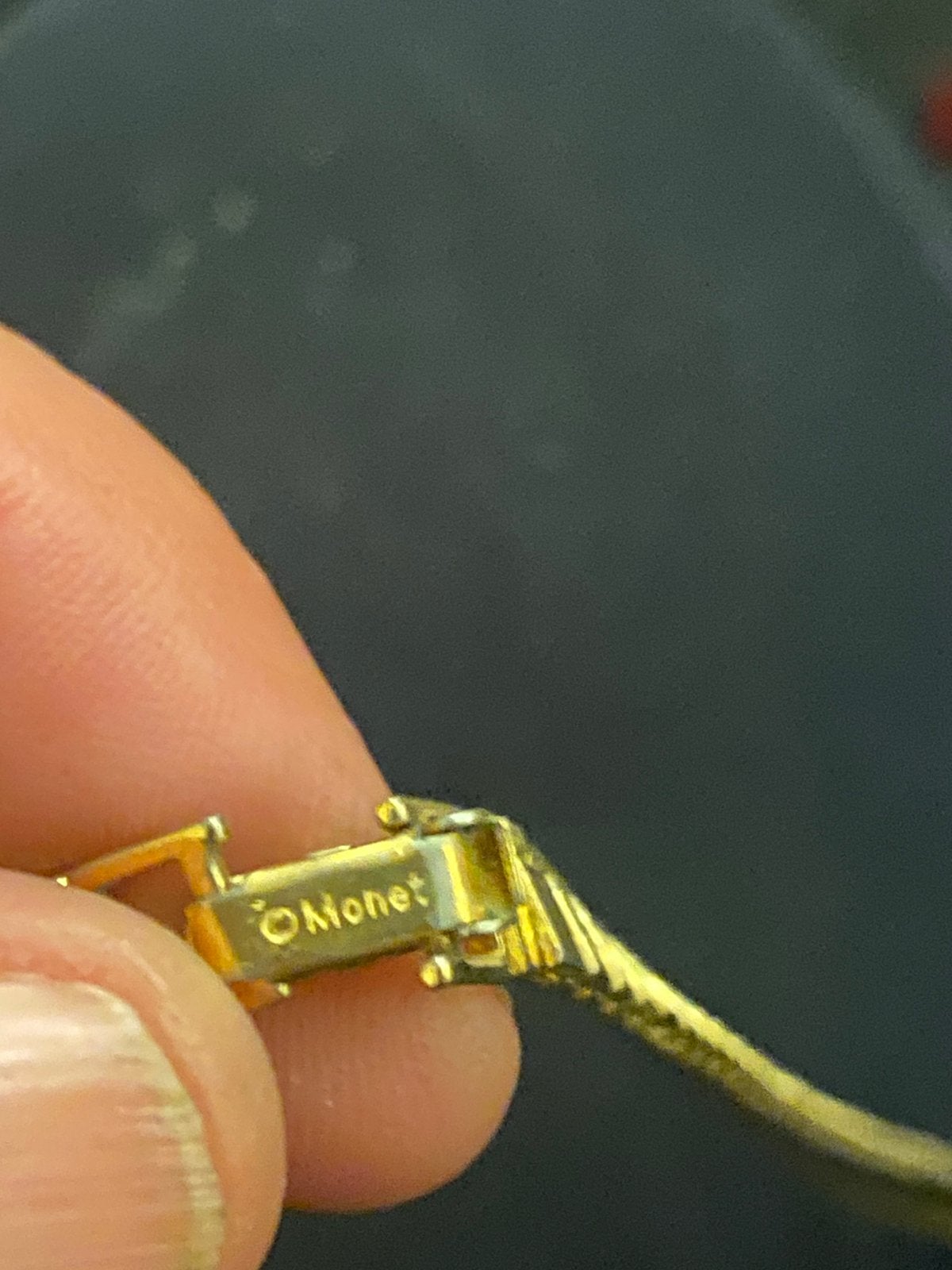 Vintage ketting van Monet, Verzenden, Zo goed als nieuw, Goud, Overige materialen