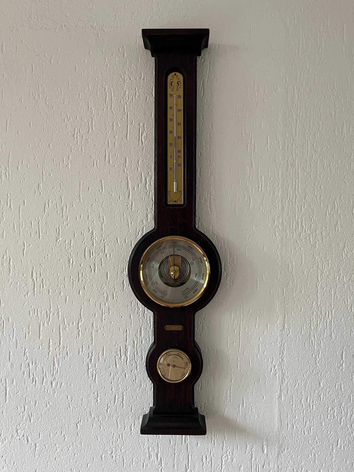 Antieke Barometer met Thermometer, Ophalen, Gebruikt, Barometer