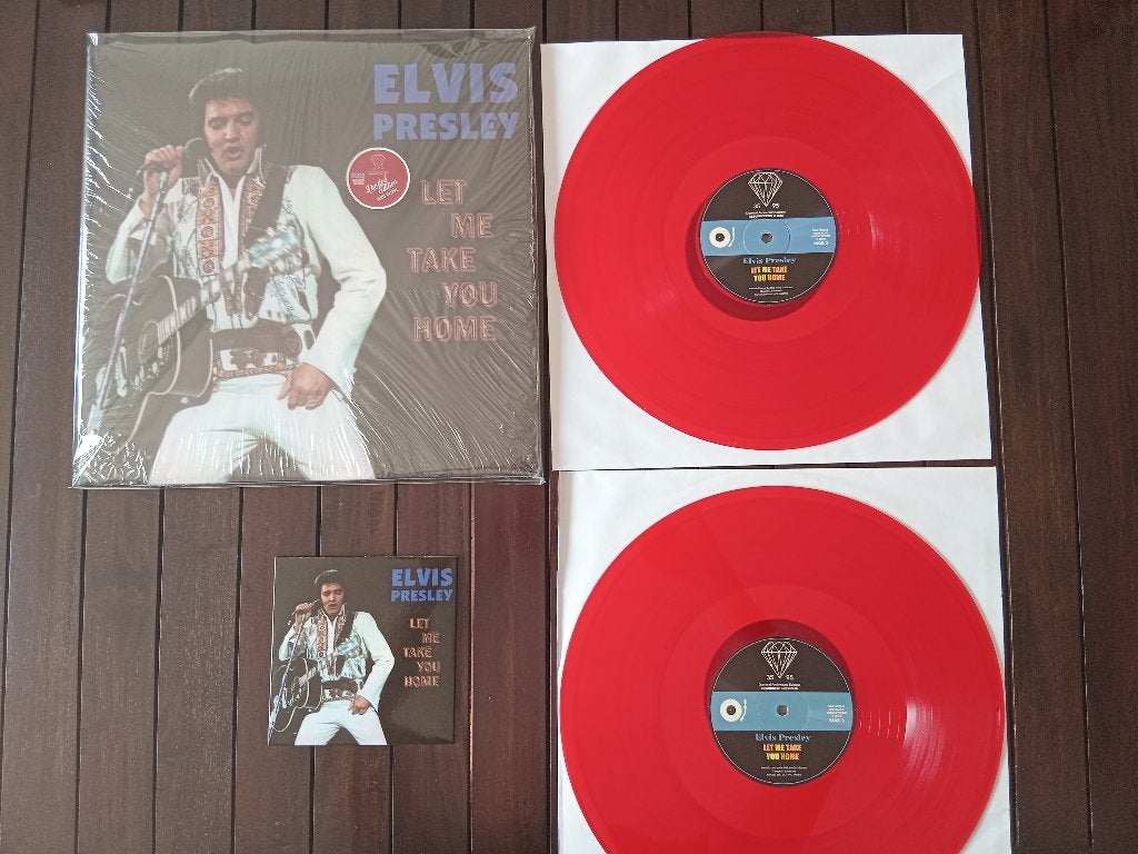 Elvis Presley 2LP met cd live  " Let me take you home ", Cd's en Dvd's, Vinyl | Rock, Verzenden, Zo goed als nieuw, 12 inch, Dubbel-LP
