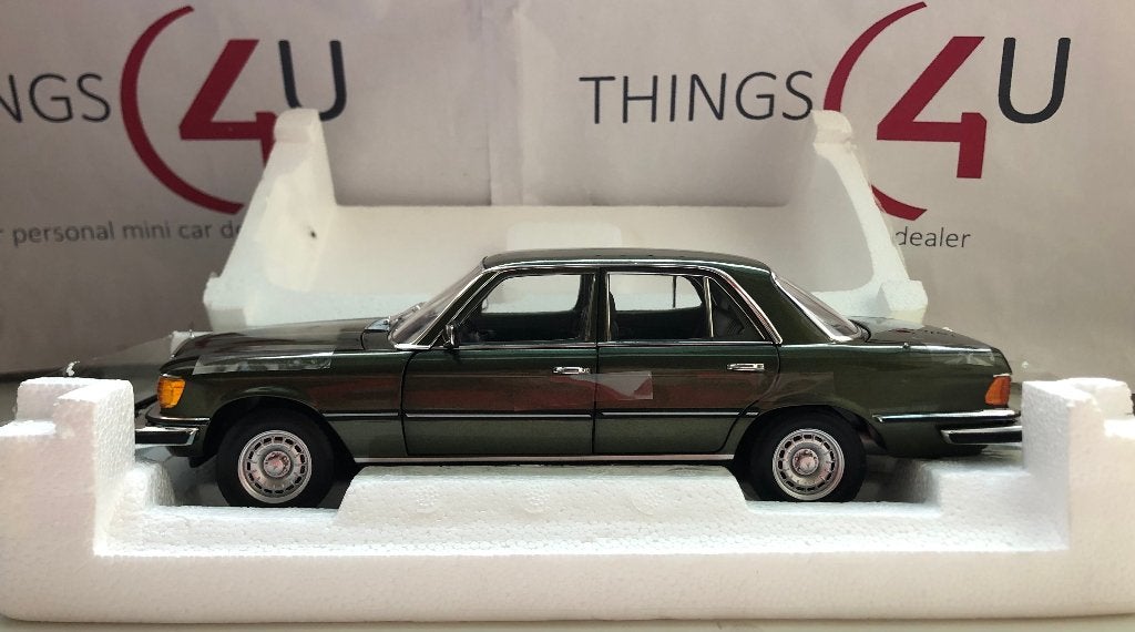 Norev 1:18 Mercedes-Benz 350 SE W116 US-Version 1973 groen, Ophalen of Verzenden, Nieuw, Auto, Norev