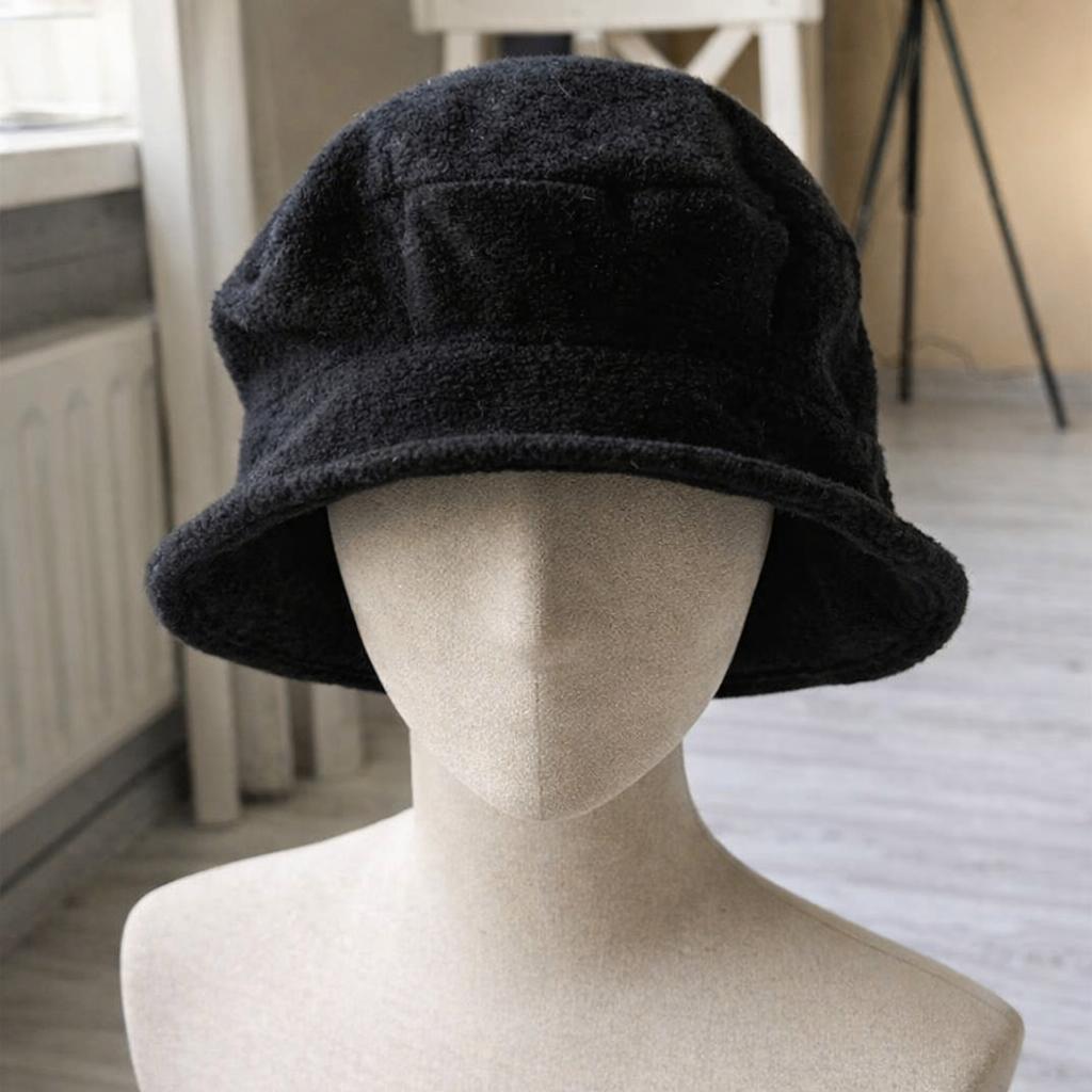 antraciet wollen cloche hoed-made in Italy-one size, Made in Italy, Hoed, Zo goed als nieuw, One size fits all