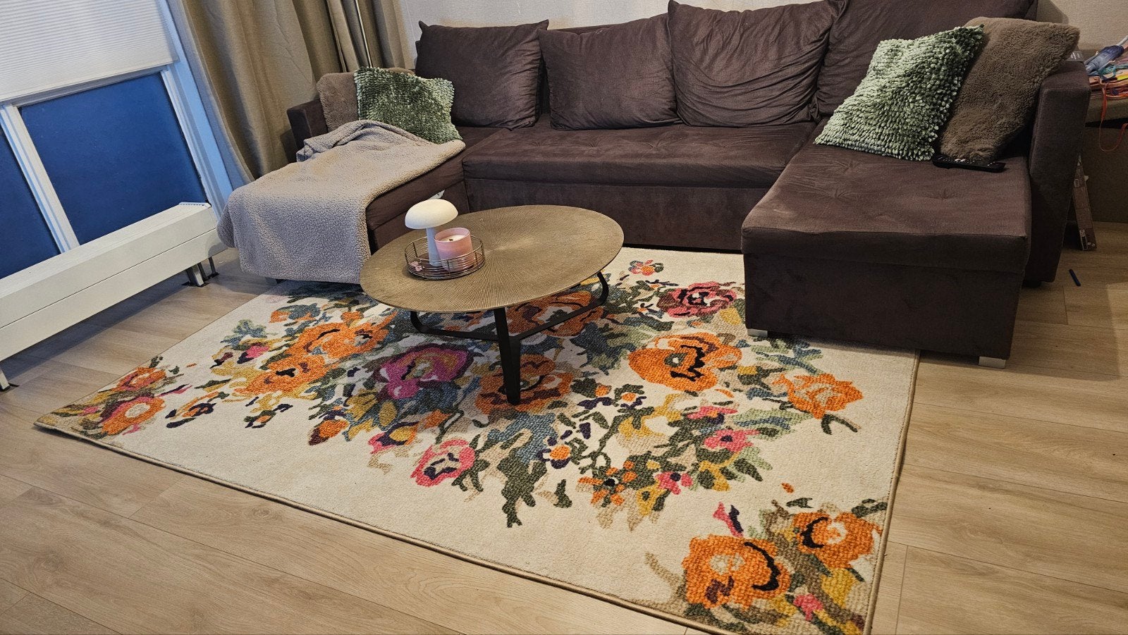 Karwei Vloerkleed bloemen wit 160x230 cm, Wit, 150 tot 200 cm, 200 cm of meer, Ophalen of Verzenden