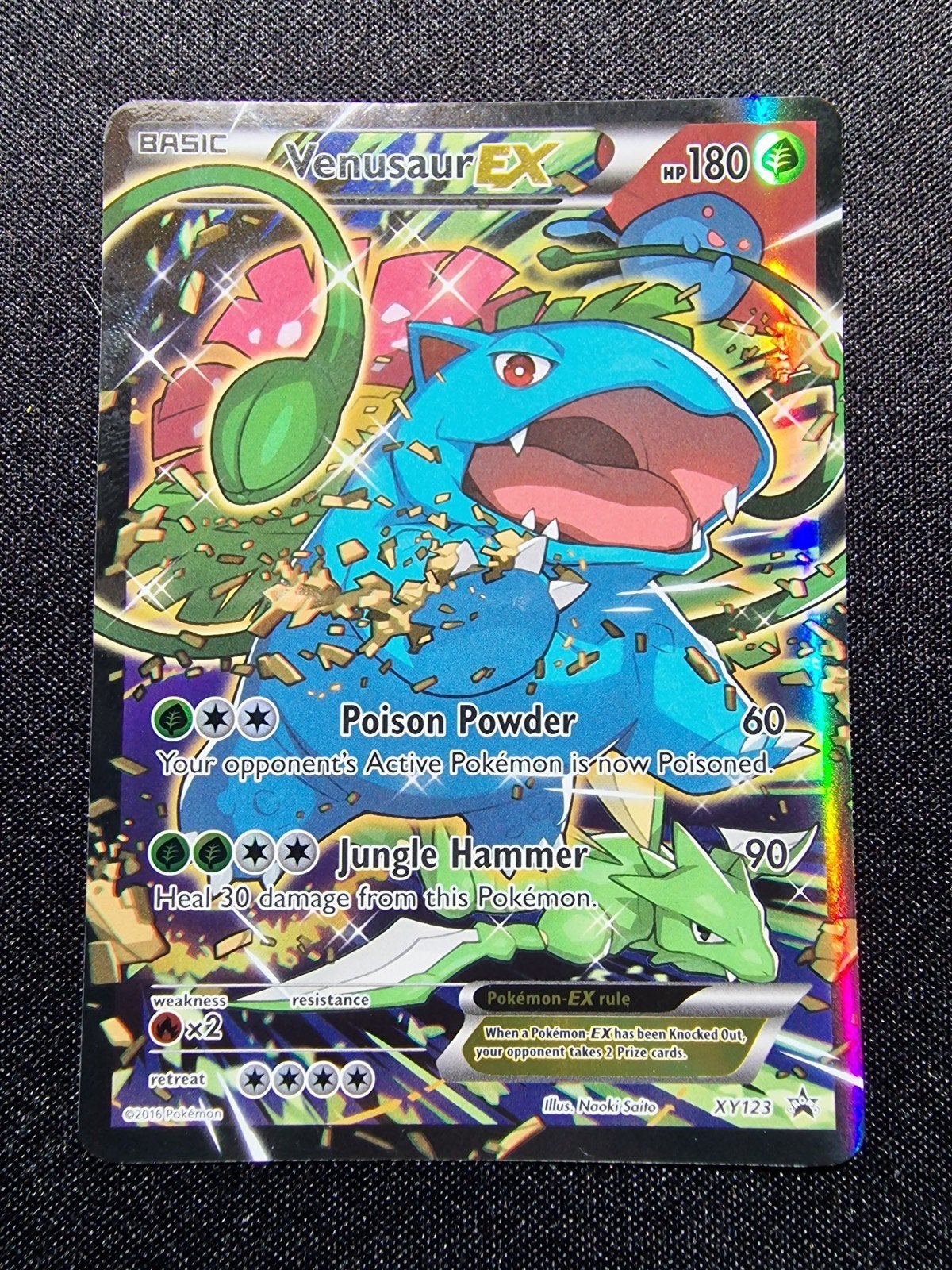 Venusaur EX XY123 Full Art Promo, Hobby en Vrije tijd, Verzamelkaartspellen | Pokémon, Verzenden, Zo goed als nieuw