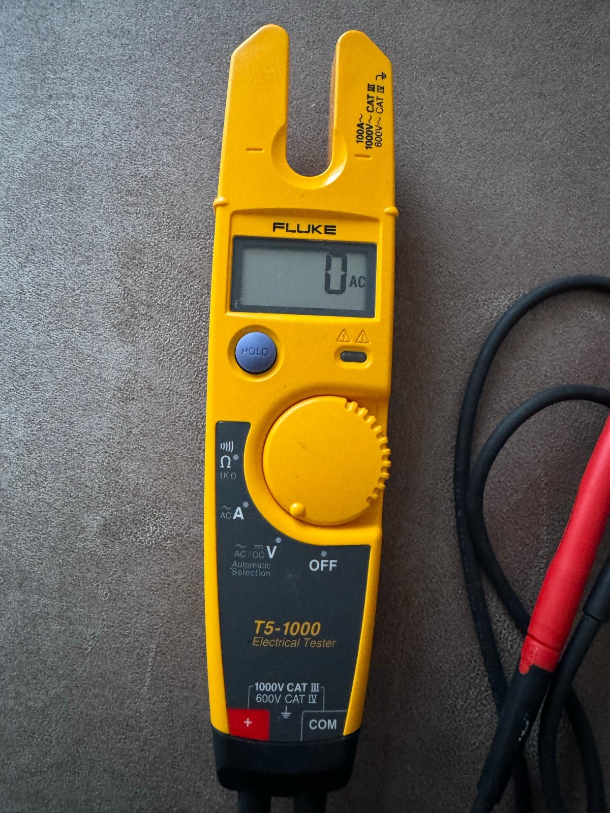 Fluke T5-1000 Elektrische Tester - Spanning, Stroom, Continu, Ophalen of Verzenden, Gebruikt, Multimeter
