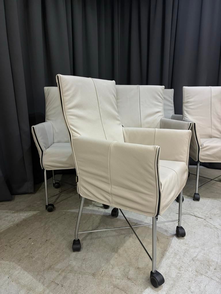 6 Nieuw refurbished Montis Chaplin stoelen, Huis en Inrichting, Stoelen, Ophalen, Overige kleuren, ., Leer