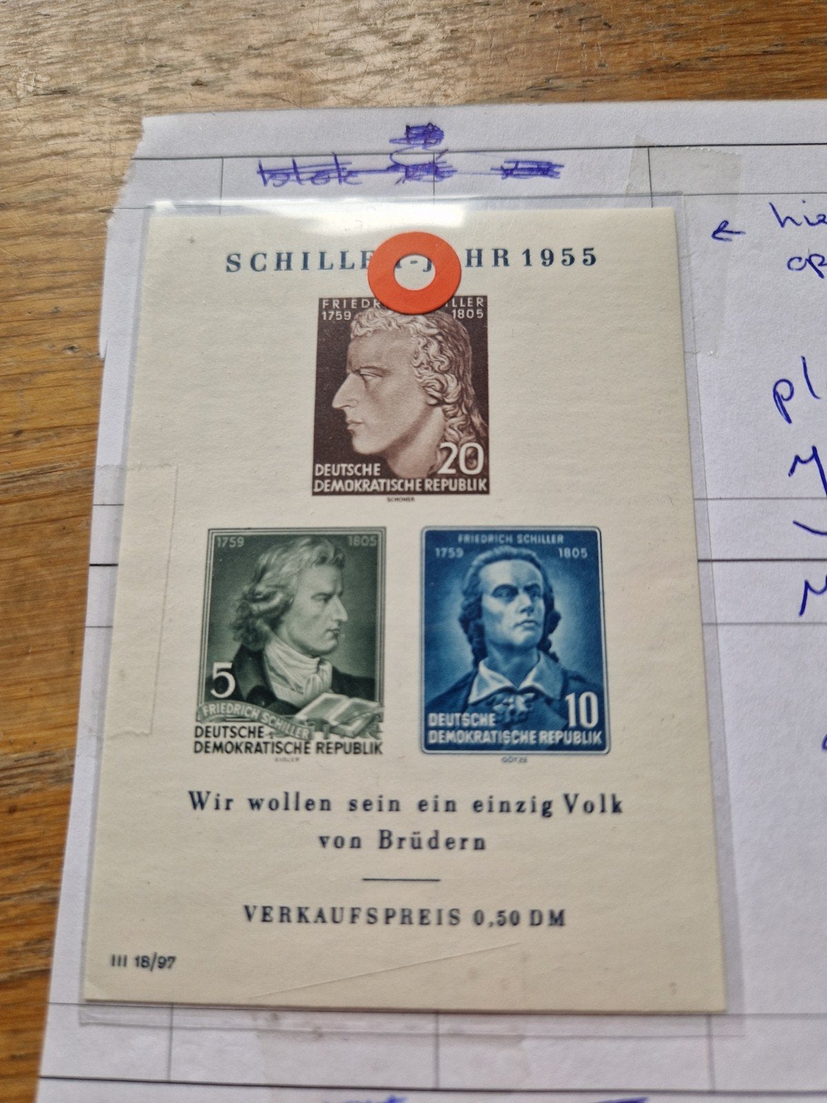 DDR postfris blok 12 plaatfout J van Jahr onderkant linkser, Ophalen of Verzenden, DDR, Postfris