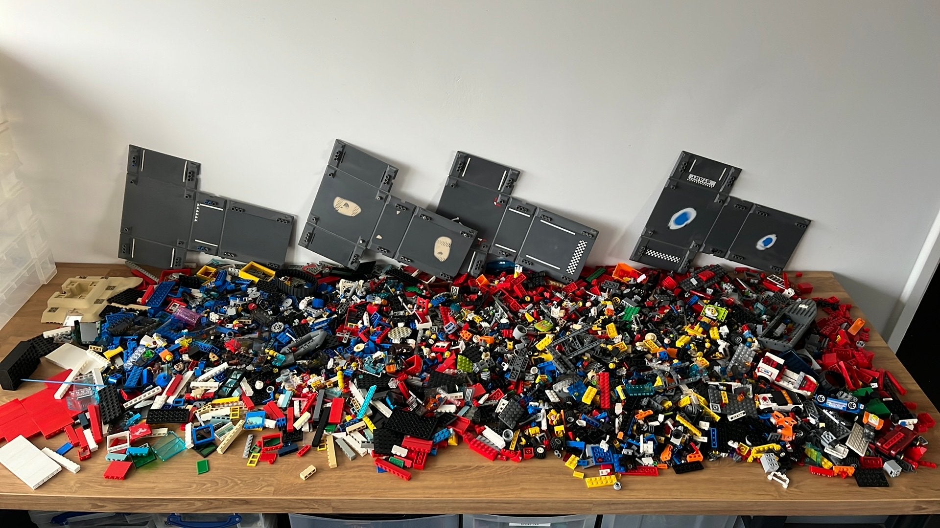 Partij lego onderdelen stenen poppetjes alle themas, Ophalen, Gebruikt