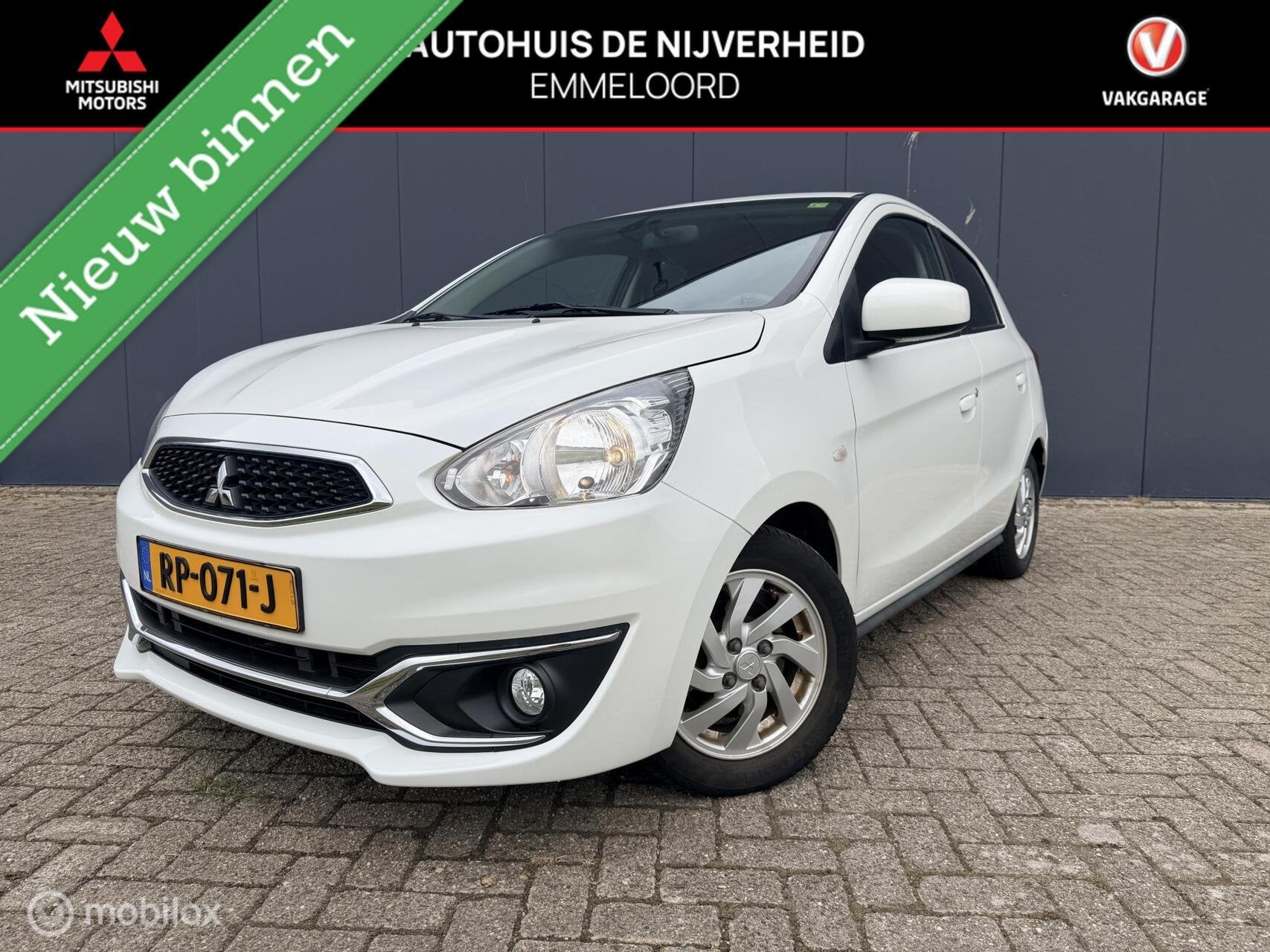 Mitsubishi Space Star 1.0 Intense|trekhaak|allseason banden, Auto's, Mitsubishi, Stof, Gebruikt, Wit, Origineel Nederlands