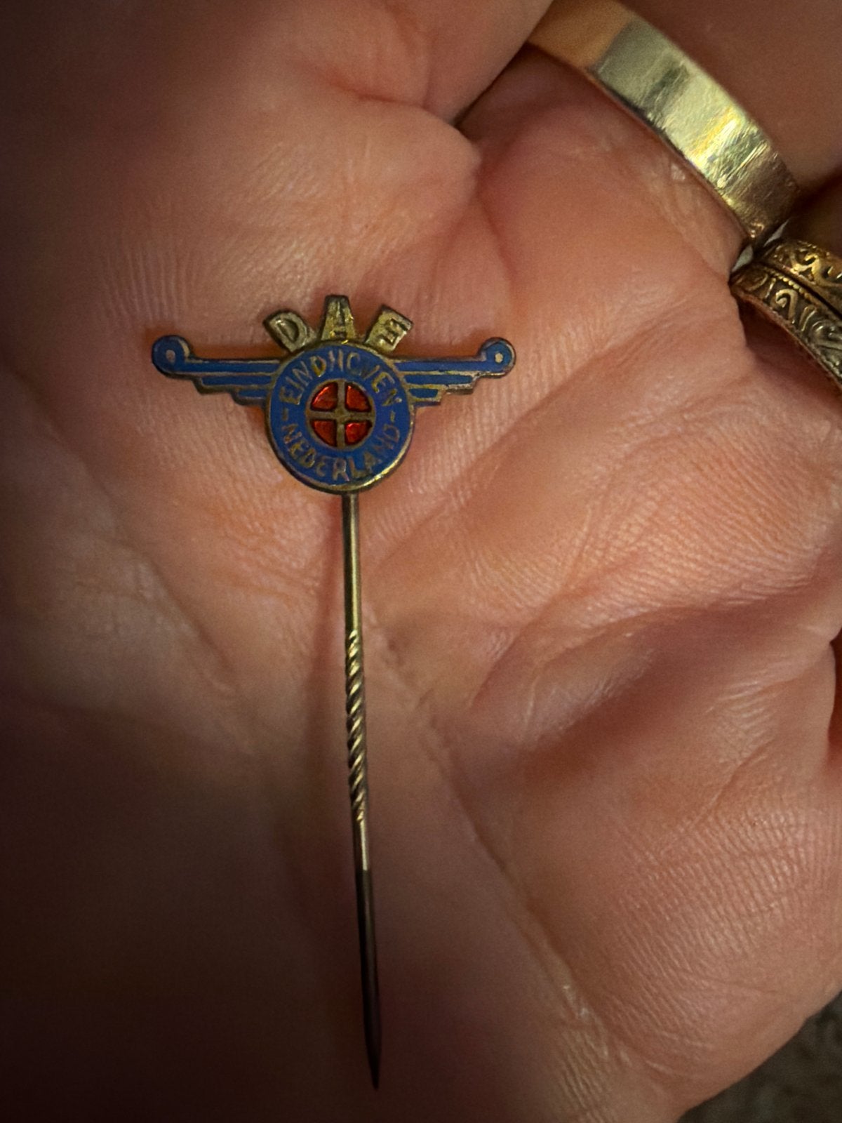 Vintage DAF Eindhoven Nederland reversspeld, Ophalen of Verzenden, Gebruikt