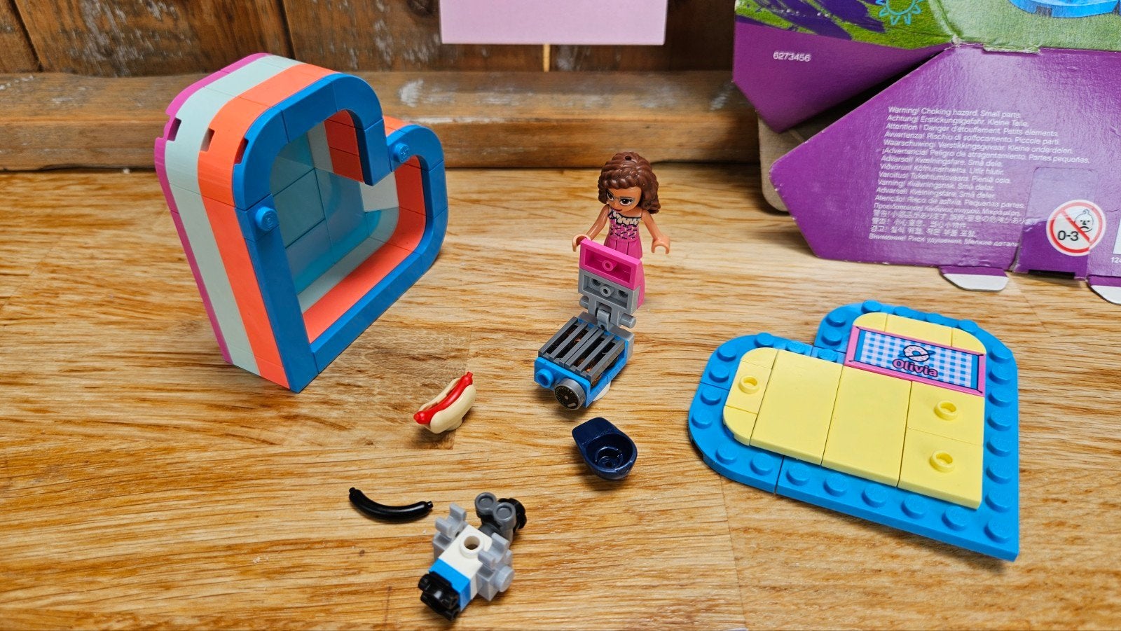Lego Friends 41387 Olivia's hartvormige zomerdoos, Gebruikt, Lego, Friends, Ophalen of Verzenden