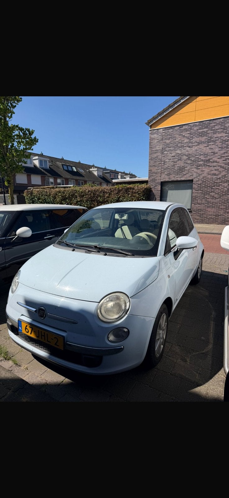 Fiat 500 1.2 AUT 51KW 2009 Blauw, 1242 cc, 4 cilinders, Origineel Nederlands, Particulier
