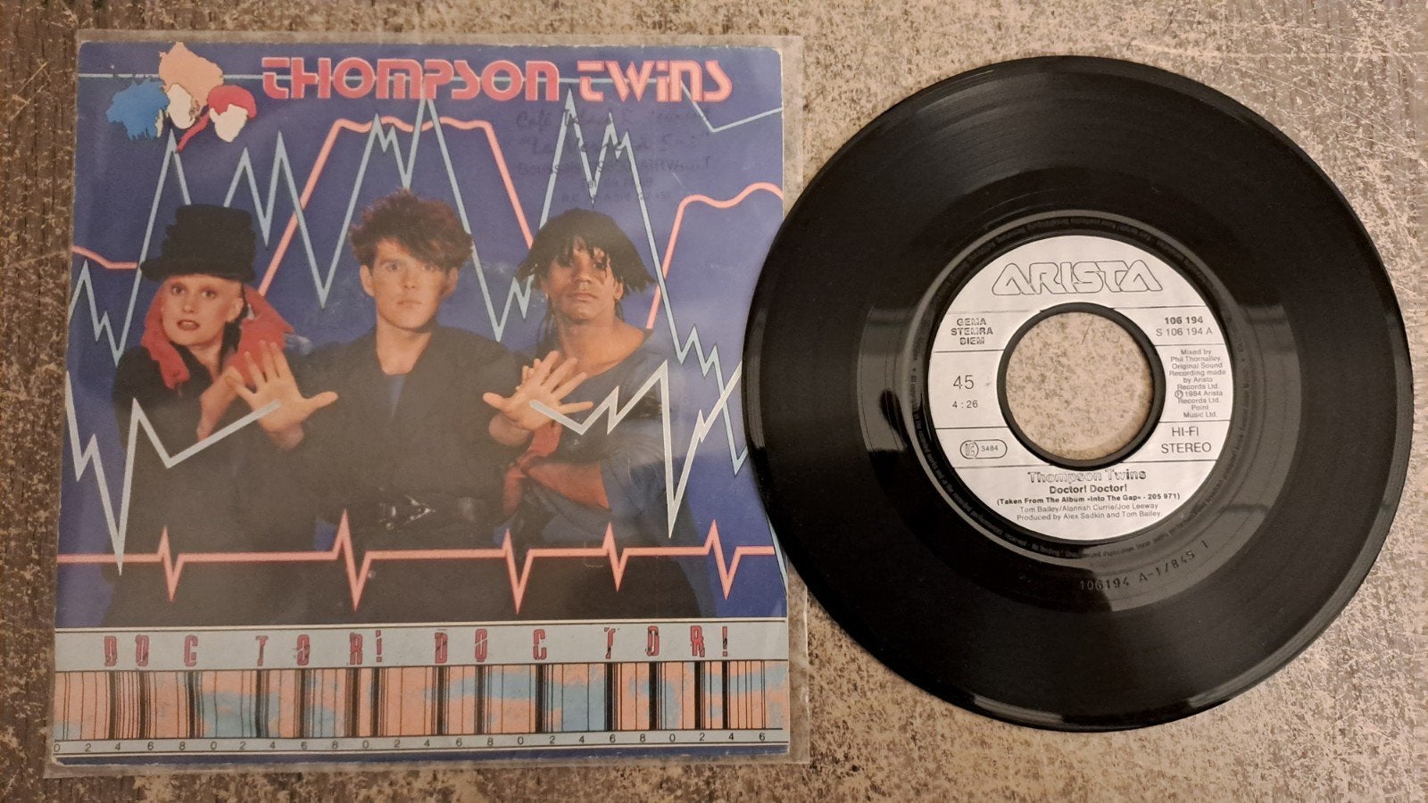 thompson twins  - Doctor doctor, Cd's en Dvd's, Vinyl Singles, Gebruikt, 7 inch, Pop, Fotohoes
