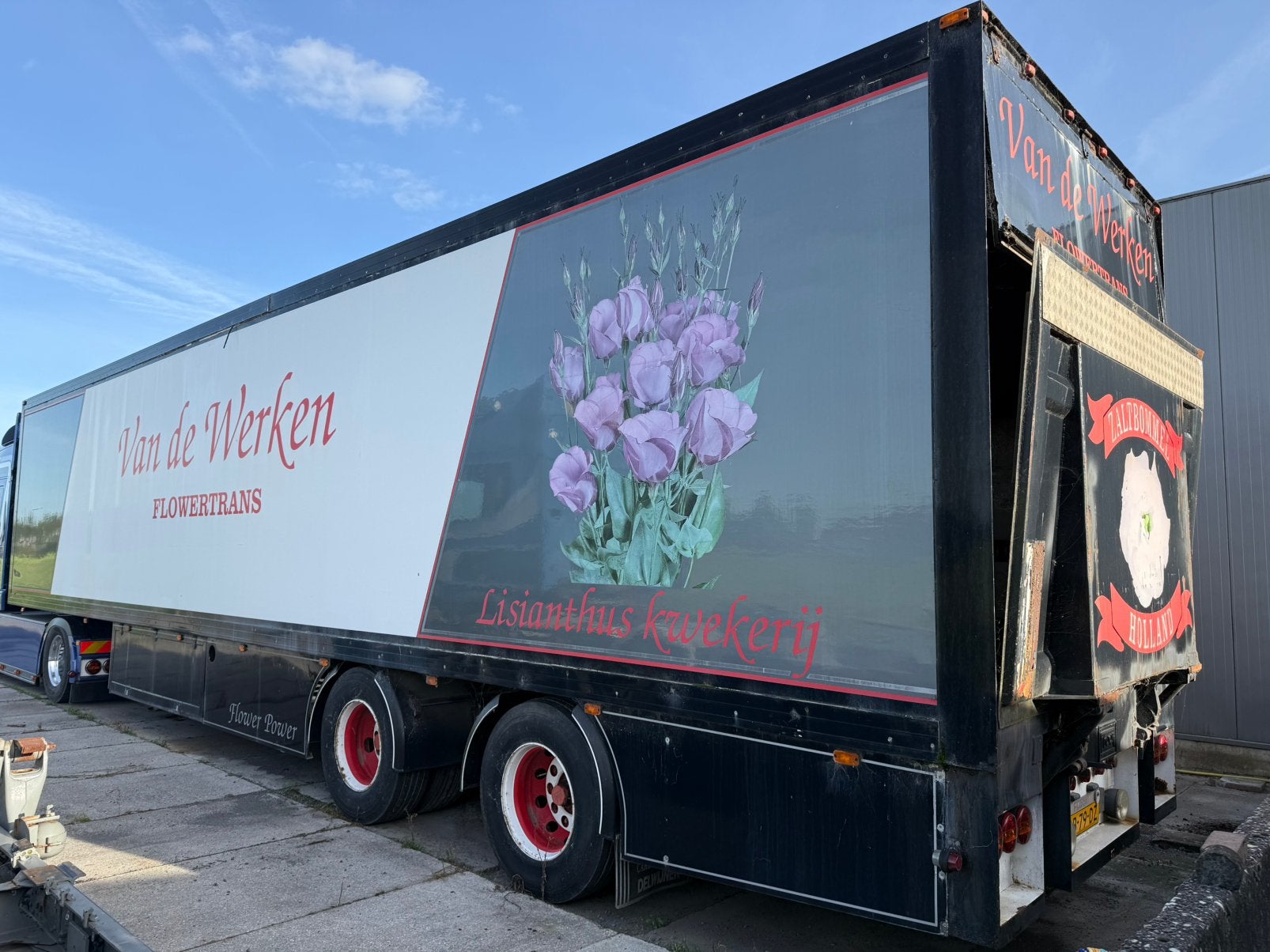 Floor trailer 2as , gestuurd , laadklep, Overige merken, Bedrijf, Te koop