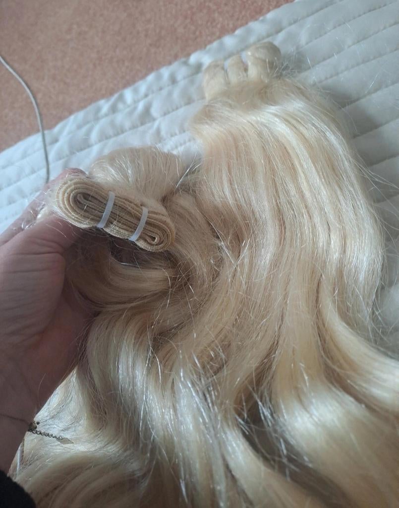 Weave haar van kapper echt haar a100 per bundel 60cm nieuw, Ophalen of Verzenden, Pruik of Haarverlenging