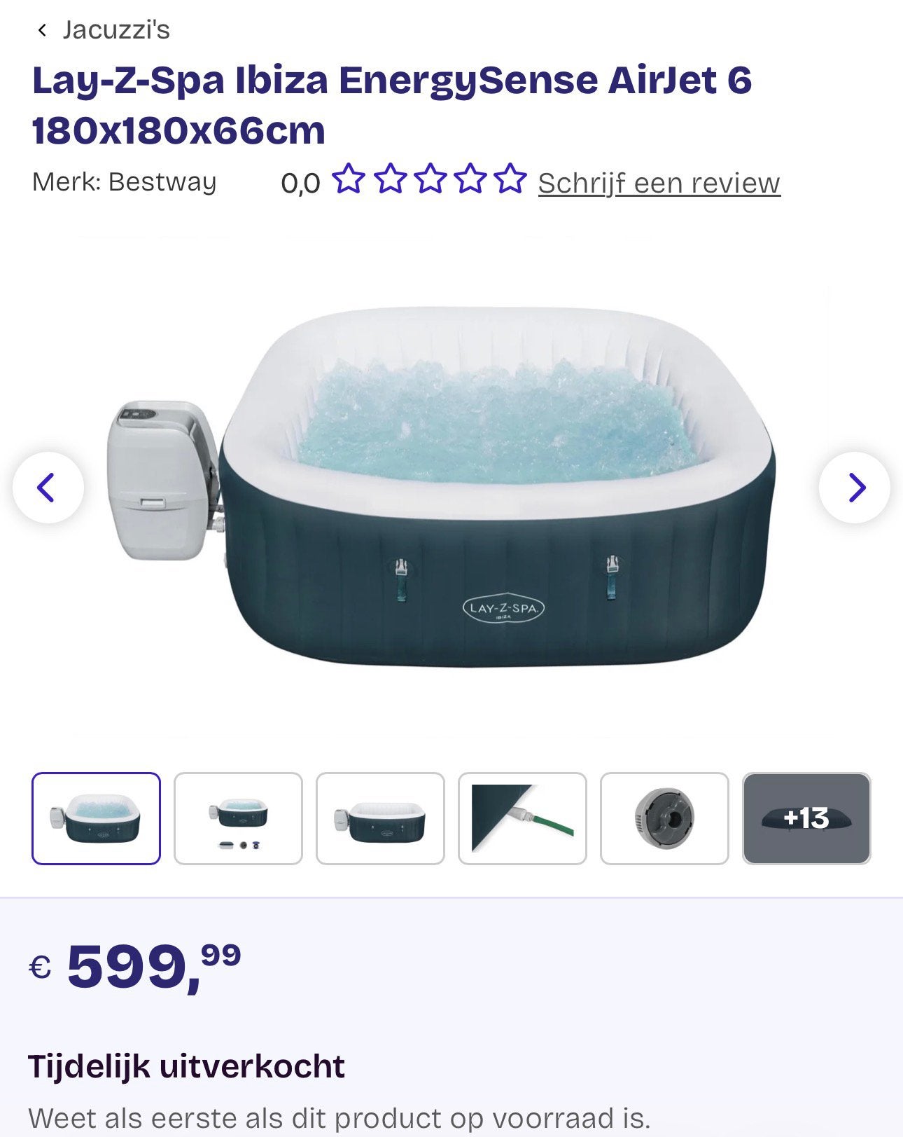 Lay-Z spa Ibiza jacuzzi, Ophalen, Zo goed als nieuw