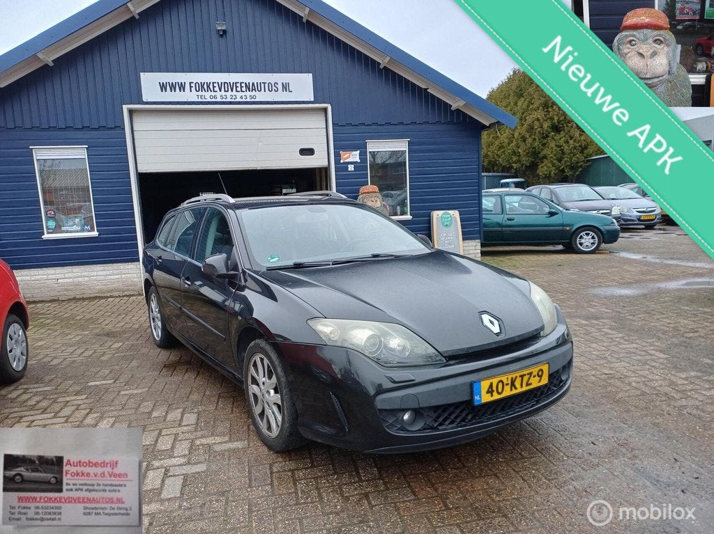 Renault Laguna Estate 2.0 16V Dynamique Garantie, alle inrui, Auto's, Laguna, Gebruikt, 4 cilinders, Zwart