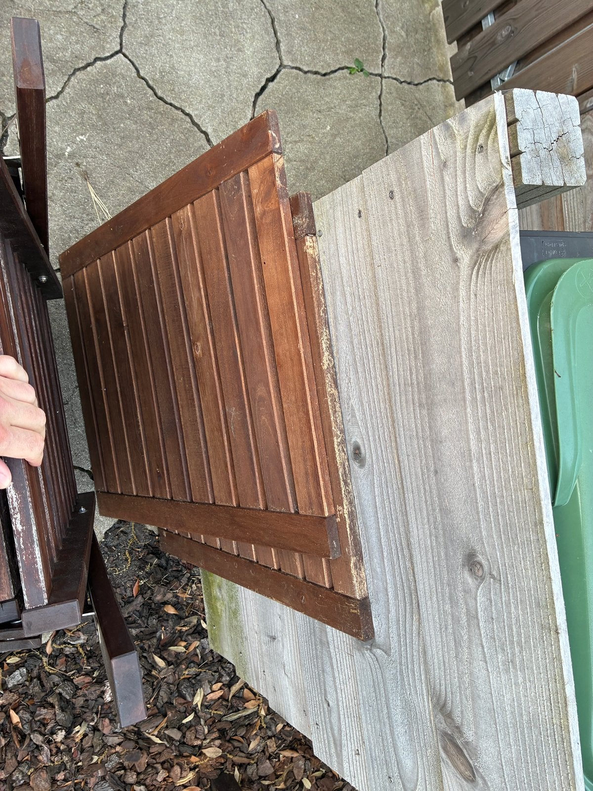 Ikea tuin tafel en stoelen(4 stuks), Tuin en Terras, Tuintafels, Ophalen, Gebruikt, Rechthoekig, Hout