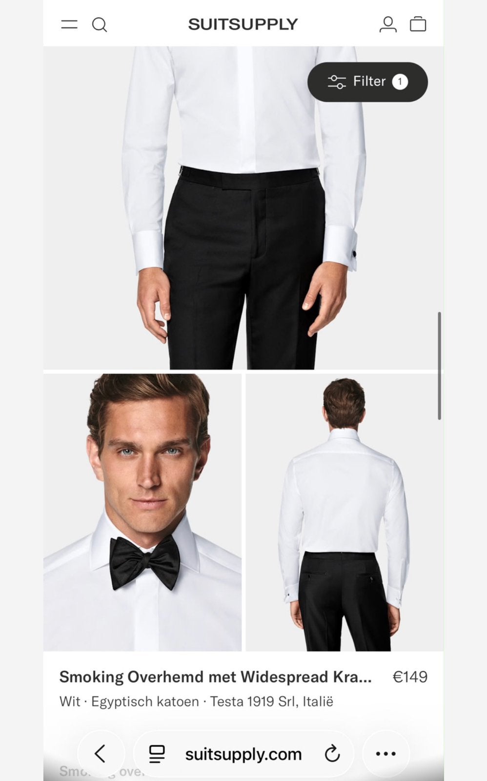 Suit supply overhemd, Kleding | Heren, Ophalen of Verzenden, Nieuw, Wit, Halswijdte 43/44 (XL)