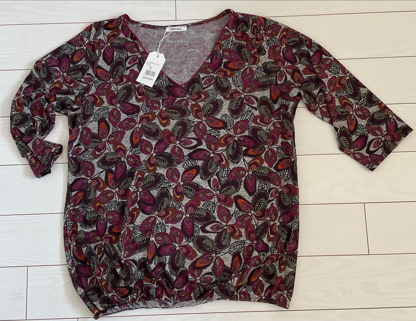 Nieuwe Paprika blouse maat M met bloemenprint, Maat 38/40 (M), Meerkleurig, Nieuw, Ophalen of Verzenden
