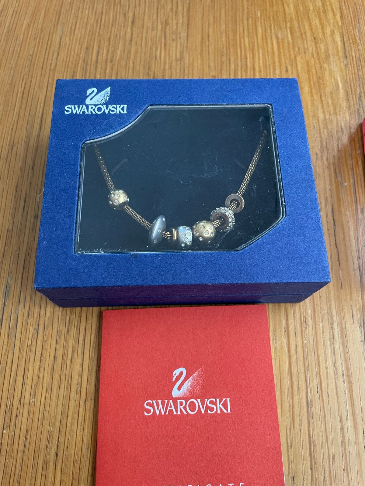 Swarovski ketting met kralen en kristallen, Met kristal, Overige materialen, Ophalen of Verzenden, Zo goed als nieuw