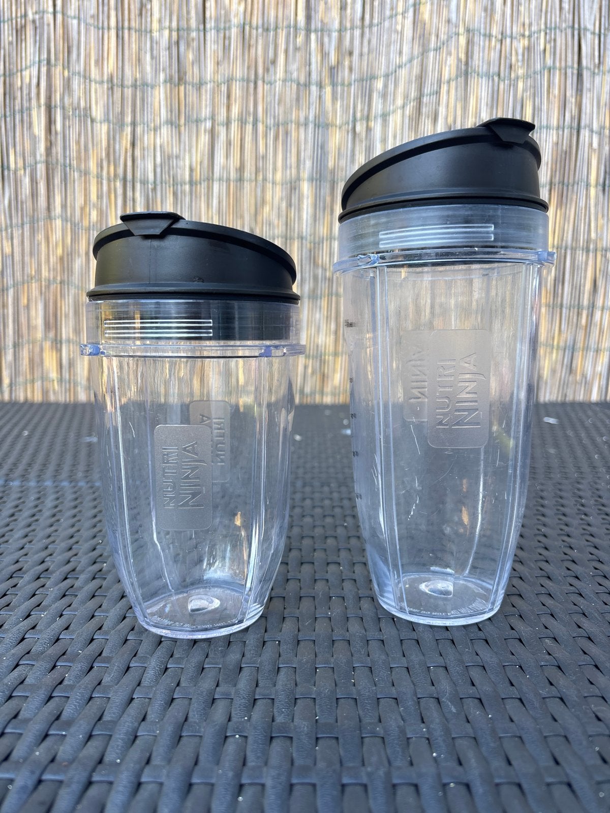 Nutri Ninja Blender Bekers met Deksel - Set van 2, Kunststof, Ophalen of Verzenden, Zwart, Overige merken