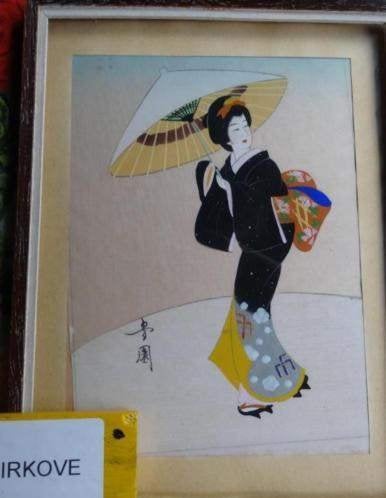 ORIGINELE ZIJDESCHILDERING * GENUMMERD EN GESIGNEERD * Mooi, 22 cm, Verzenden, Handgemaakt, Japan