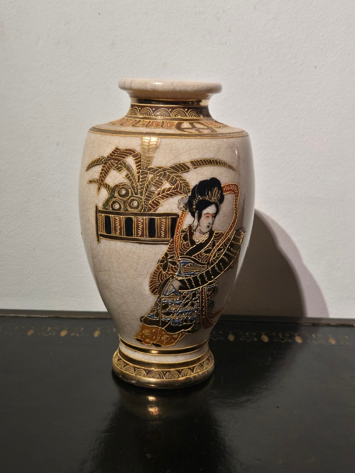 Antieke Japanse Satsuma vaas – Gesigneerd Kusube (ca. 1920), Antiek en Kunst, Ophalen of Verzenden