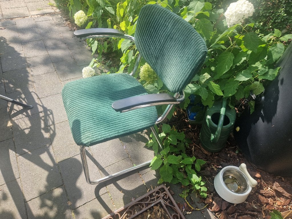 Vintage buisframe stoel, Ophalen, Gebruikt, Metaal, Eén