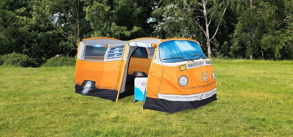 Volkswagenbus tent 3 persoons, Caravans en Kamperen, Ophalen, Zo goed als nieuw, Tot en met 3