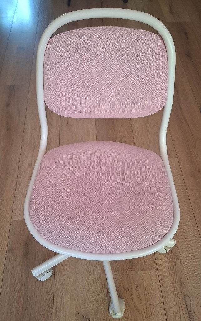 Kinderbureaustoel wit/roze, Ophalen, Gebruikt, Roze, Bureaustoel