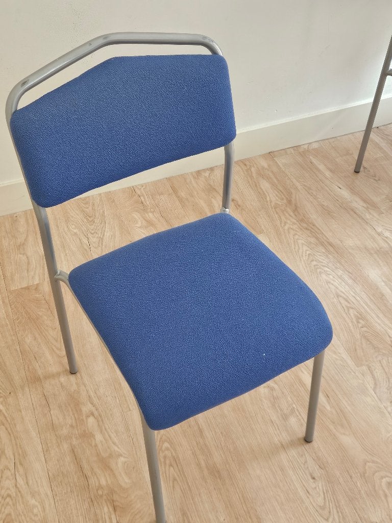 stoelen, Ophalen, Gebruikt, Blauw, Metaal