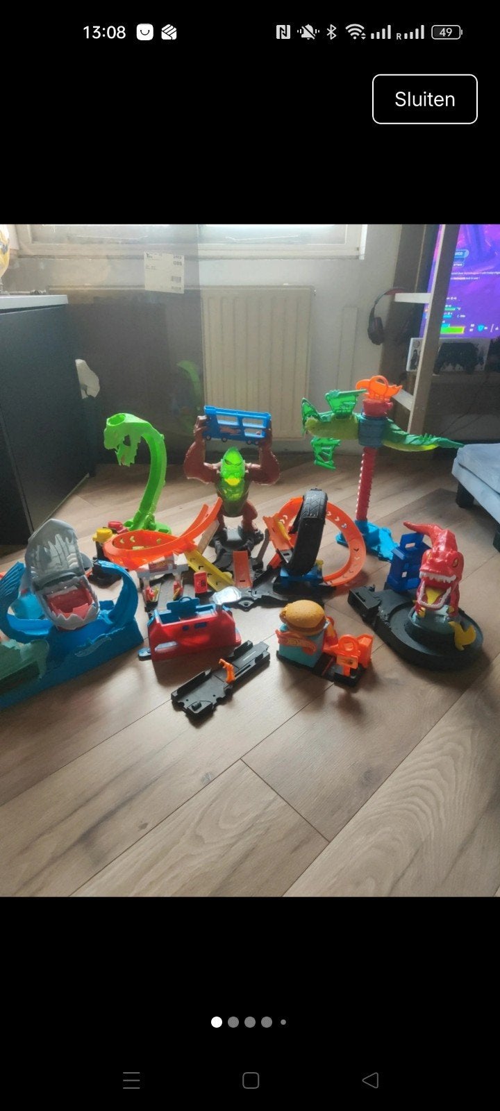 moet weg......Grote Hot Wheels speelset met diverse banen e, Kinderen en Baby's, Ophalen, Gebruikt