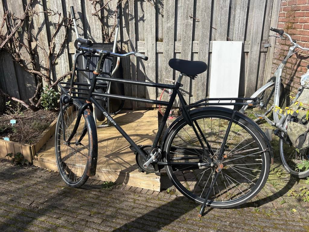 BSP herenfiets met voordrager, Ophalen