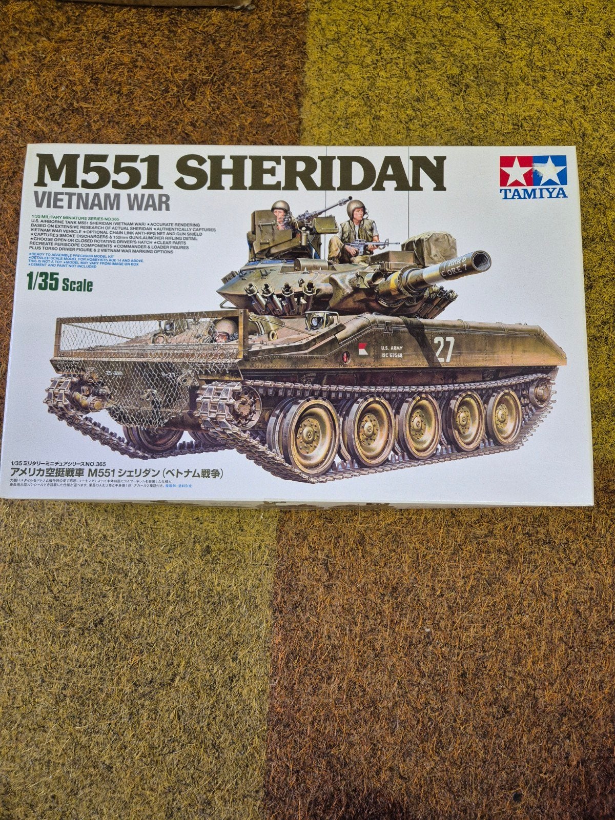 Tamiya M551 Sheridan VIETNAM WAR, Tank, 1:32 tot 1:50, Nieuw, Ophalen of Verzenden