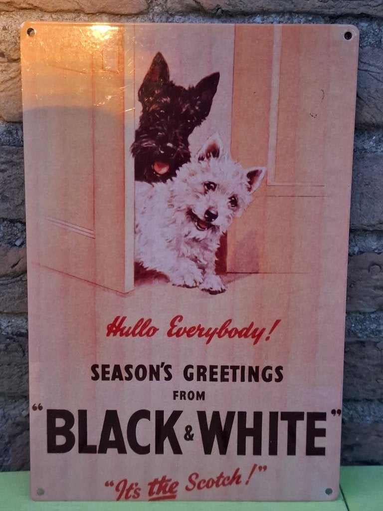 reclamebord Black & White Whisky, Ophalen of Verzenden, Nieuw, Reclamebord