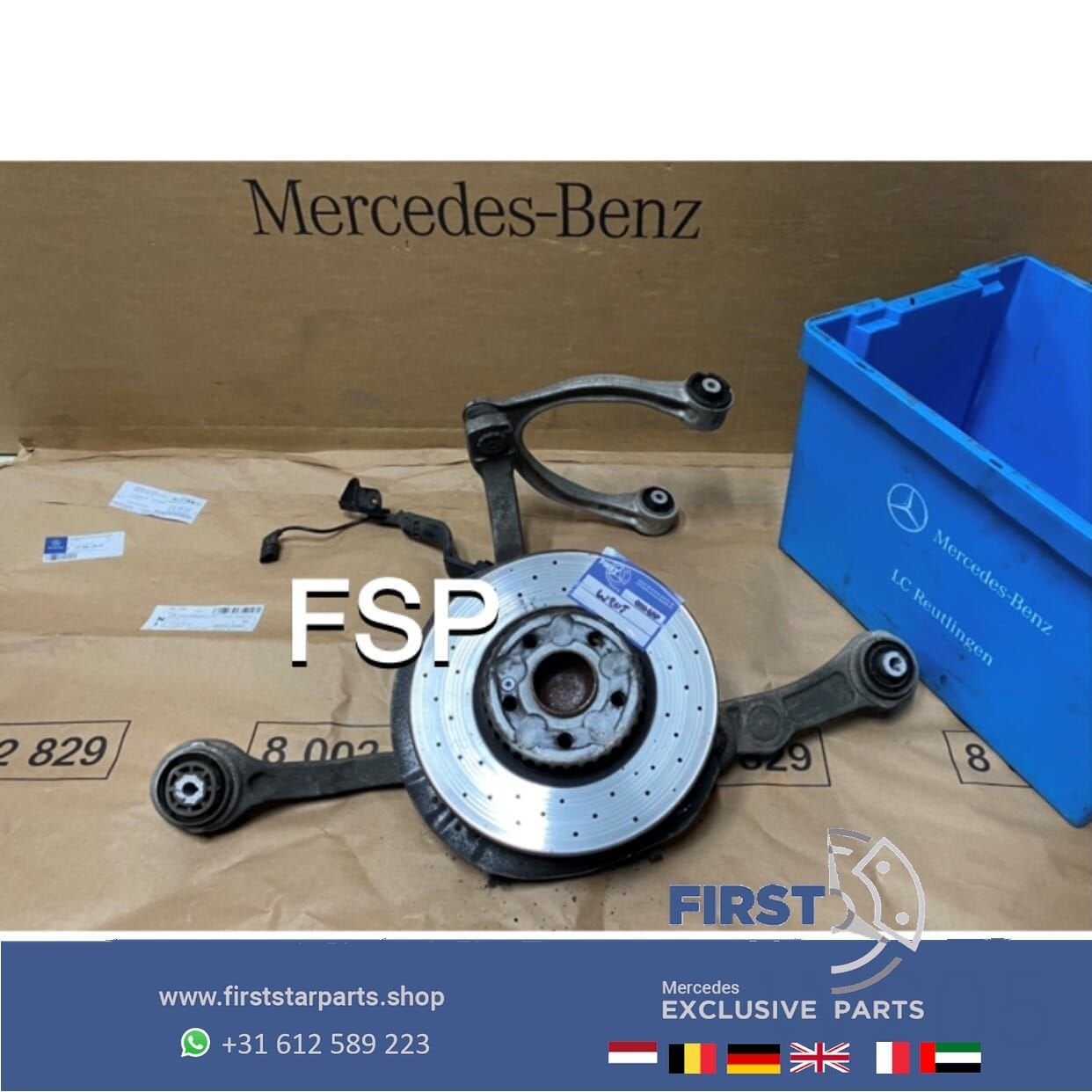 W205 COMPLEET FUSEE  + DRAAGARMEN LINKS Mercedes C Klasse 20, Gebruikt, -, Ophalen of Verzenden, -