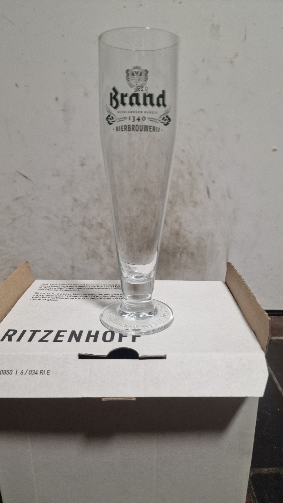 Brand Bierglazen - Set van 5, Ophalen, Nieuw, Overige merken, Glas