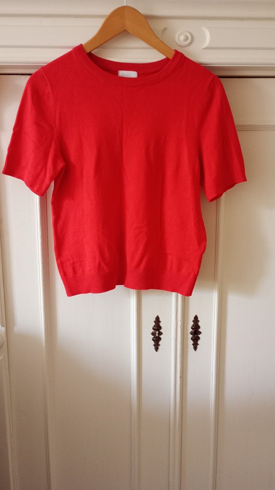 Rood H&M T-shirt met korte mouwen, maat XS, H&M, Ophalen of Verzenden, Zo goed als nieuw, Korte mouw